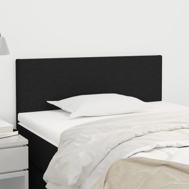 vidaXL Κεφαλάρι Κρεβατιού Μαύρο 80x5x78/88cm Υφασμάτινο 1 τεμ.