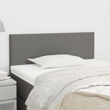vidaXL Κεφαλάρι Κρεβατιού Σκούρο Γκρι 90x5x78/88cm Υφασμάτινο 1 τεμ.