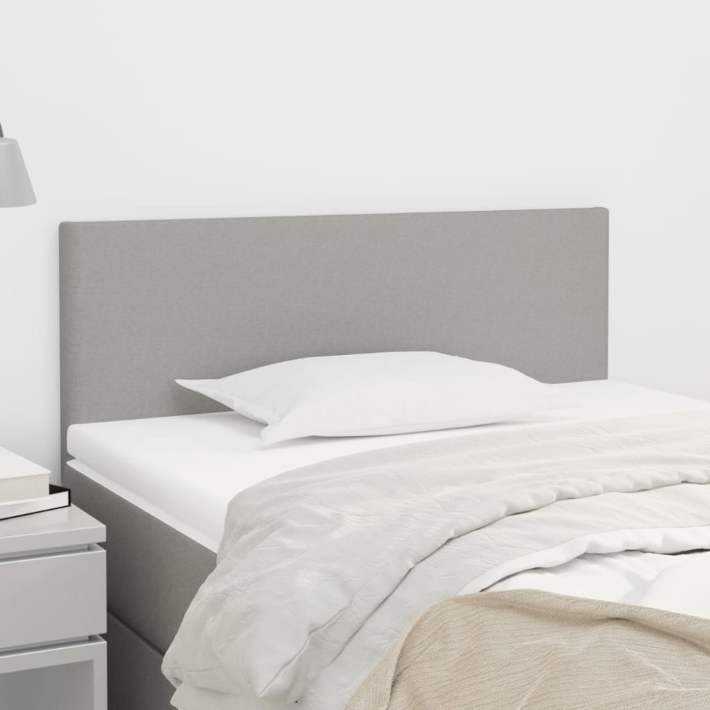 vidaXL Κεφαλάρι Κρεβατιού Ανοιχτό Γκρι 100x5x78/88cm Υφασμάτινο 1 τεμ.