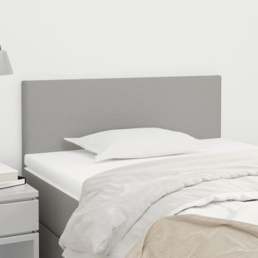 vidaXL Κεφαλάρι Κρεβατιού Ανοιχτό Γκρι 100x5x78/88cm Υφασμάτινο 1 τεμ.