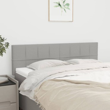 vidaXL Κεφαλάρια Κρεβατιού 2 τεμ. Αν. Γκρι 72x5x78/88cm Υφασμάτινα