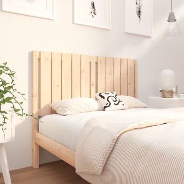 vidaXL Κεφαλάρι Κρεβατιού 125,5x4x100cm από Μασίφ Ξύλο Πεύκου 1 τεμ.