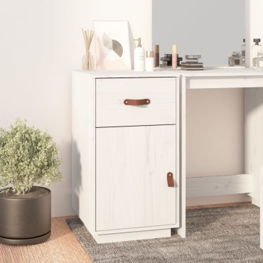 vidaXL Ντουλάπι Γραφείου Λευκό 40x50x75cm Μασίφ Ξύλο Πεύκου 1 τεμ.
