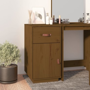 vidaXL Ντουλάπι Γραφείου Καφέ μελί 40x50x75cm Μασίφ Ξύλο Πεύκου 1 τεμ.
