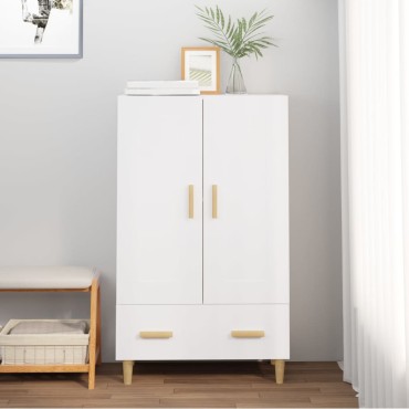 vidaXL Ντουλάπι Λευκό 70x31x115cm από Επεξεργασμένο Ξύλο 1 τεμ.