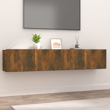 vidaXL Έπιπλα Τηλεόρασης 2 τεμ. Καπν. Δρυς 80x30x30cm Επ. Ξύλο