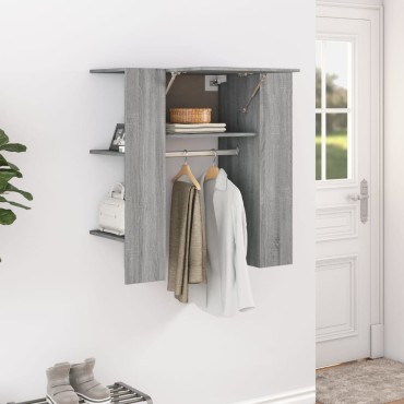 vidaXL Ντουλάπι Διαδρόμου Γκρι Sonoma 97,5x37x99cm Επεξεργ. Ξύλο 1 τεμ.