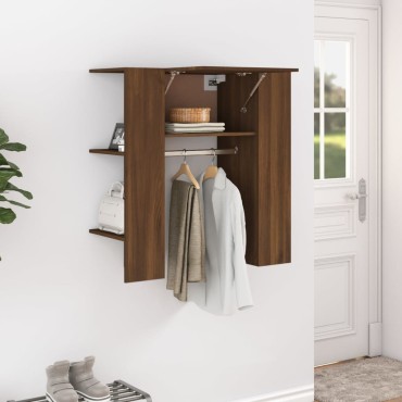 vidaXL Ντουλάπι Διαδρόμου Καφέ Δρυς 97,5x37x99cm Επεξεργ. Ξύλο 1 τεμ.