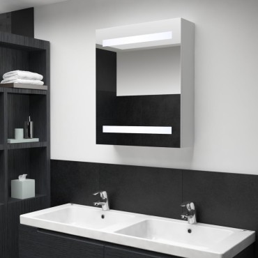 vidaXL Ντουλάπι Μπάνιου με Καθρέφτη και Φωτισμό LED 50x13,5x60cm 1 τεμ.