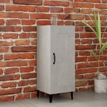 vidaXL Ντουλάπι Γκρι Σκυροδέματος 34,5x34x90cm Επεξεργασμένο Ξύλο 1 τεμ.