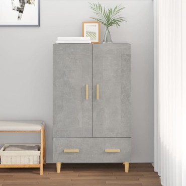 vidaXL Ντουλάπι Γκρι Σκυροδέματος 70x31x115cm από Επεξεργασμένο Ξύλο 1 τεμ.