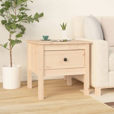 vidaXL Βοηθητικό Τραπέζι 50x50x49cm από Μασίφ Ξύλο Πεύκου 1 τεμ.