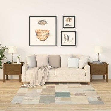vidaXL Βοηθητικά Τραπέζια 2 τεμ. Καφέ Μελί50x50x49cm Μασίφ Ξύλο Πεύκου
