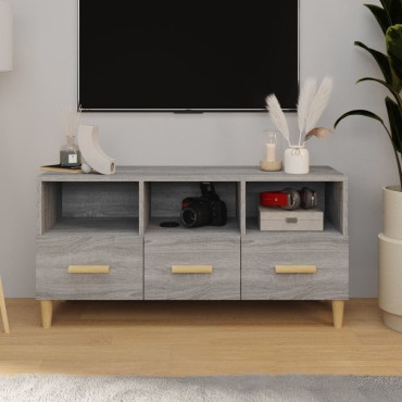 vidaXL Έπιπλο Τηλεόρασης Γκρι Sonoma 102x36x50cm από Επεξεργ. Ξύλο