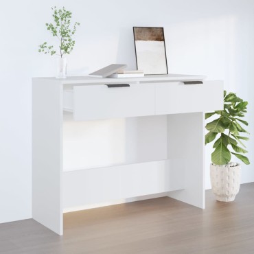 vidaXL Τραπέζι Κονσόλα Λευκό 90x36x75cm από Επεξεργασμένο Ξύλο 1 τεμ.