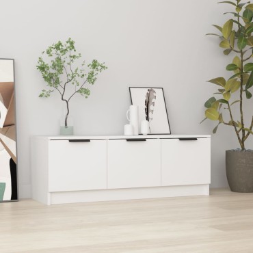 vidaXL Έπιπλο Τηλεόρασης Λευκό 102x35x36,5cm Επεξεργασμένο Ξύλο