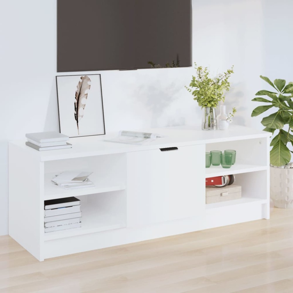 vidaXL Έπιπλο Τηλεόρασης Λευκό 102x35,5x36,5cm Επεξεργασμένο Ξύλο