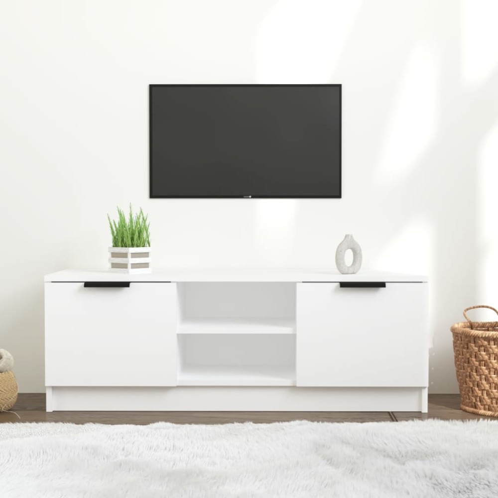 vidaXL Έπιπλο Τηλεόρασης Λευκό 102x35x36,5cm Επεξεργασμένο Ξύλο