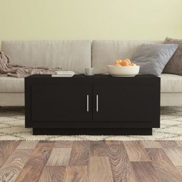 vidaXL Τραπεζάκι Σαλονιού Μαύρο 102x50x45cm από Επεξεργασμένο Ξύλο 1 τεμ.