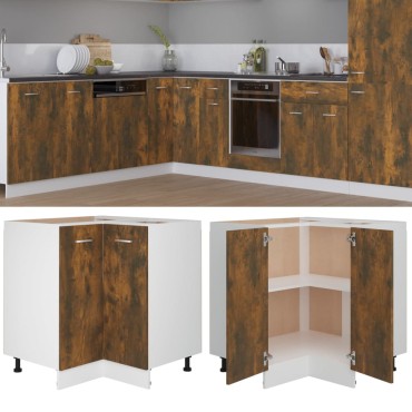 vidaXL Ντουλάπι Κουζίνας Lyon Καπνιστή Δρυς 75,5x75,5x81,5cm 1 τεμ.