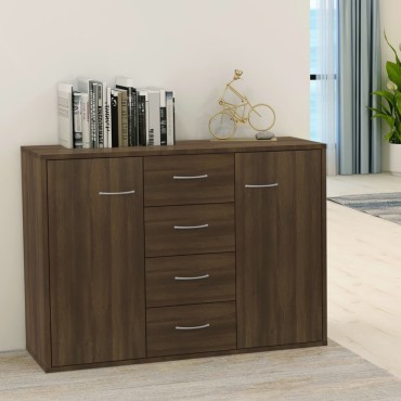 vidaXL Ντουλάπι Καφέ Δρυς 88x30x65cm από Επεξεργασμένο Ξύλο 1 τεμ.