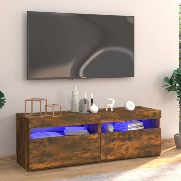 vidaXL Έπιπλο Τηλεόρασης με LED Καπνιστή Δρυς 120x35x40cm