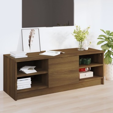 vidaXL Έπιπλο Τηλεόρασης Καφέ Δρυς 102x35,5x36,5cm Επεξεργ. Ξύλο