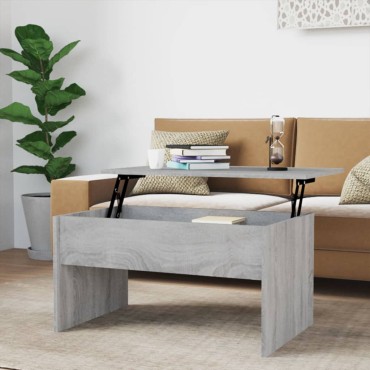 vidaXL Τραπεζάκι Σαλονιού Γκρι Sonoma80x50,5x41,5cm Επεξεργασμένο Ξύλο 1 τεμ.