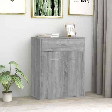 vidaXL Ντουλάπι Γκρι Sonoma 60x30x75cm από Επεξεργασμένο Ξύλο 1 τεμ.