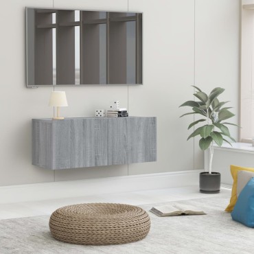 vidaXL Έπιπλο Τηλεόρασης Γκρι Sonoma 80x30x30cm από Επεξεργ. Ξύλο