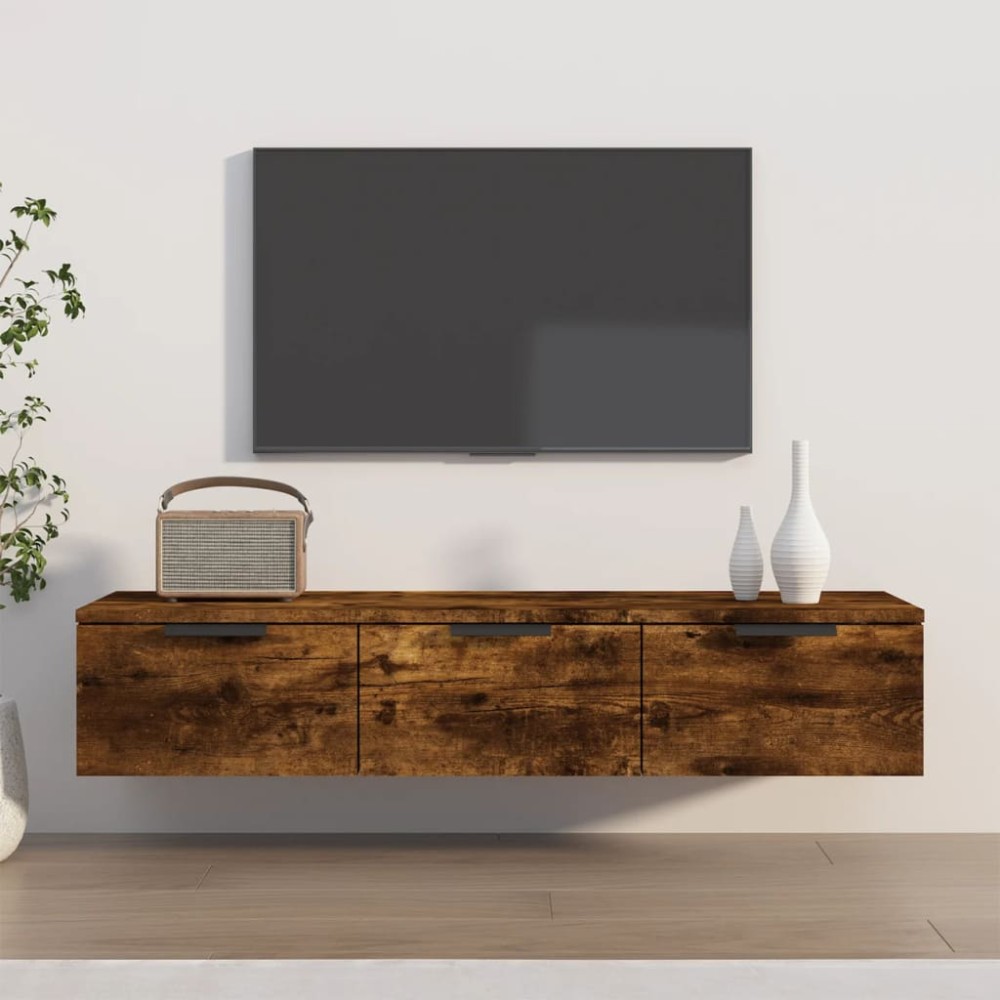 vidaXL Ντουλάπι Τοίχου Καπνιστή Δρυς 102x30x20cm Επεξεργασμένο Ξύλο 1 τεμ.