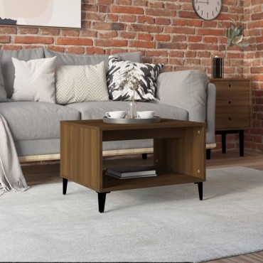 vidaXL Τραπεζάκι Σαλονιού Καφέ Δρυς 60x50x40cm Επεξεργασμένο Ξύλο 1 τεμ.