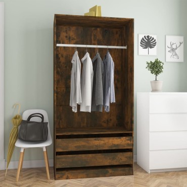 vidaXL Ντουλάπα Καπνιστή Δρυς 100x50x200cm από Επεξεργασμένο Ξύλο 1 τεμ.