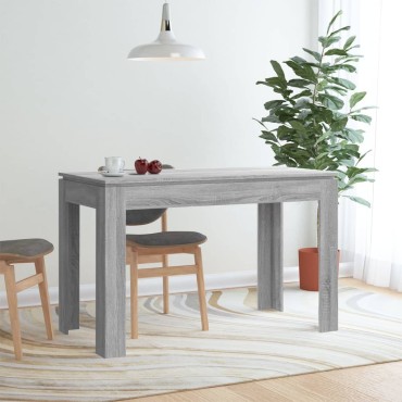 vidaXL Τραπεζαρία Γκρι Sonoma 120x60x76cm από Επεξεργασμένο Ξύλο 1 τεμ.