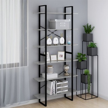 vidaXL Ραφιέρα Γκρι Sonoma 100x30x210cm από Επεξεργασμένο Ξύλο 1 τεμ.