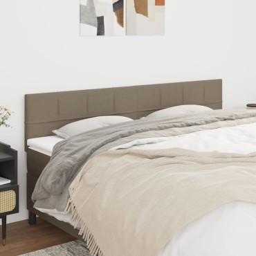 vidaXL Κεφαλάρια Κρεβατιού 2 τεμ. Taupe 90x5x78/88cm Υφασμάτινο