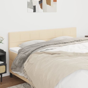 vidaXL Κεφαλάρια Κρεβατιού 2 τεμ. Κρεμ 90x5x78/88cm Υφασμάτινο
