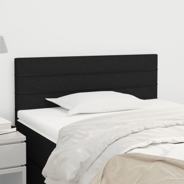 vidaXL Κεφαλάρι Κρεβατιού Μαύρο 100x5x78/88cm Υφασμάτινο 1 τεμ.