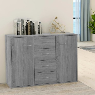 vidaXL Ντουλάπι Γκρι Sonoma 88x30x65cm από Επεξεργασμένο Ξύλο 1 τεμ.