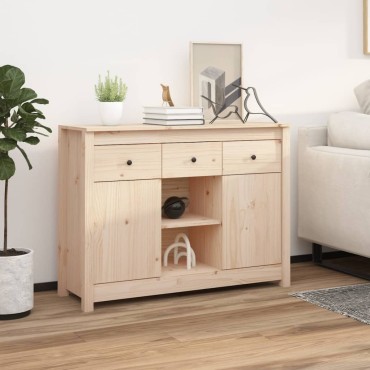 vidaXL Ντουλάπι 100x35x74,5cm από Μασίφ Ξύλο Πεύκου 1 τεμ.