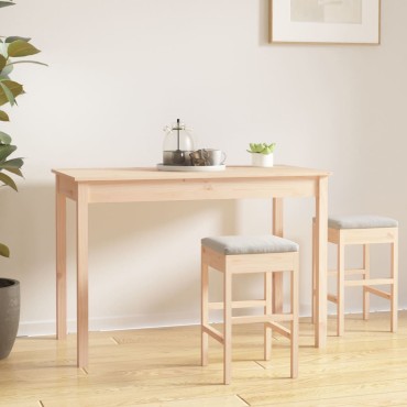 vidaXL Τραπεζαρία 110x55x75cm από Μασίφ Ξύλο Πεύκου 1 τεμ.