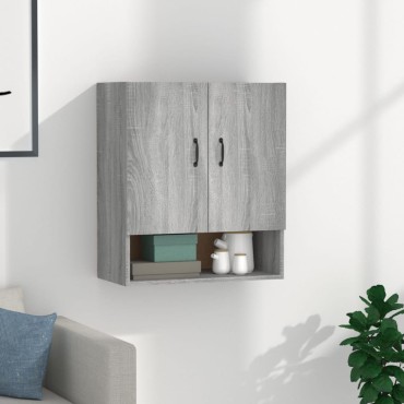vidaXL Ντουλάπι Τοίχου Γκρι Sonoma 60x31x70cm Επεξεργασμένο Ξύλο 1 τεμ.