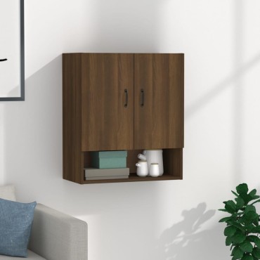 vidaXL Ντουλάπι Τοίχου Καφέ Δρυς 60x31x70cm Επεξεργασμένο Ξύλο 1 τεμ.