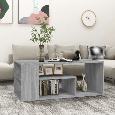 vidaXL Τραπεζάκι Σαλονιού Γκρι Sonoma 100x50x40cm Επεξεργασμένο Ξύλο 1 τεμ.