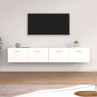 vidaXL Ντουλάπια Τοίχου 2 τεμ. Λευκά 100x36,5x35cm Επεξεργασμένο Ξύλο