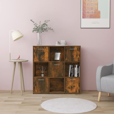 vidaXL Βιβλιοθήκη Καπνιστή Δρυς 90x30x90cm από Επεξεργασμένο Ξύλο 1 τεμ.