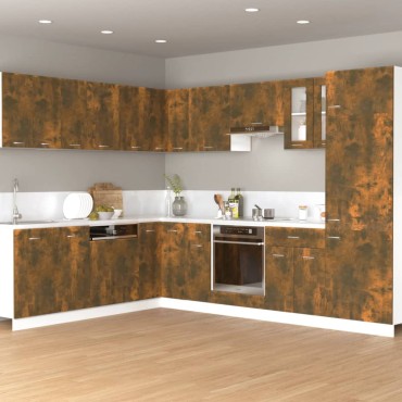 vidaXL Ντουλάπι Κρεμαστό Lyon Καπνιστή Δρυς 60x31x40cm 1 τεμ.