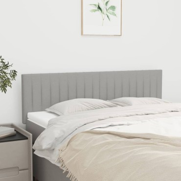 vidaXL Κεφαλάρια Κρεβατιού 2 τεμ. Αν. Γκρι 72x5x78/88cm Υφασμάτινα