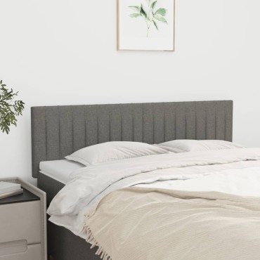 vidaXL Κεφαλάρια Κρεβατιού 2 τεμ. Σκ. Γκρι 72x5x78/88cm Υφασμάτινα