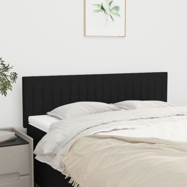 vidaXL Κεφαλάρια Κρεβατιού 2 τεμ. Μαύρα 72x5x78/88cm Υφασμάτινα